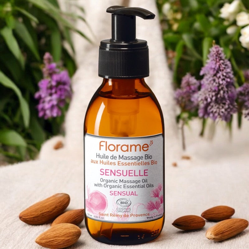 Florame - Sinnliches Massageöl süßem Mandelöl & Patchouli BIO 120ml