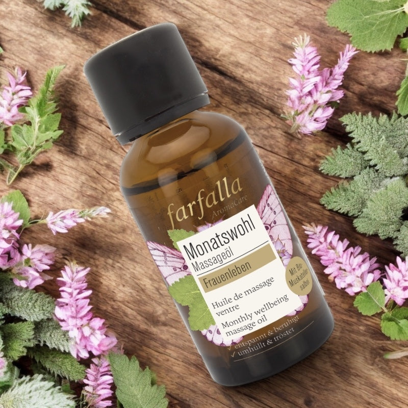 Farfalla - Huile de massage ventre BIO sauge sclarée 30ml