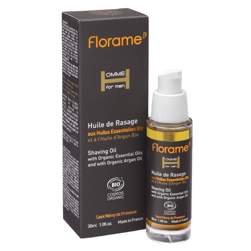 Florame - Huile de rasage homme BIO cèdre & argan 30ml