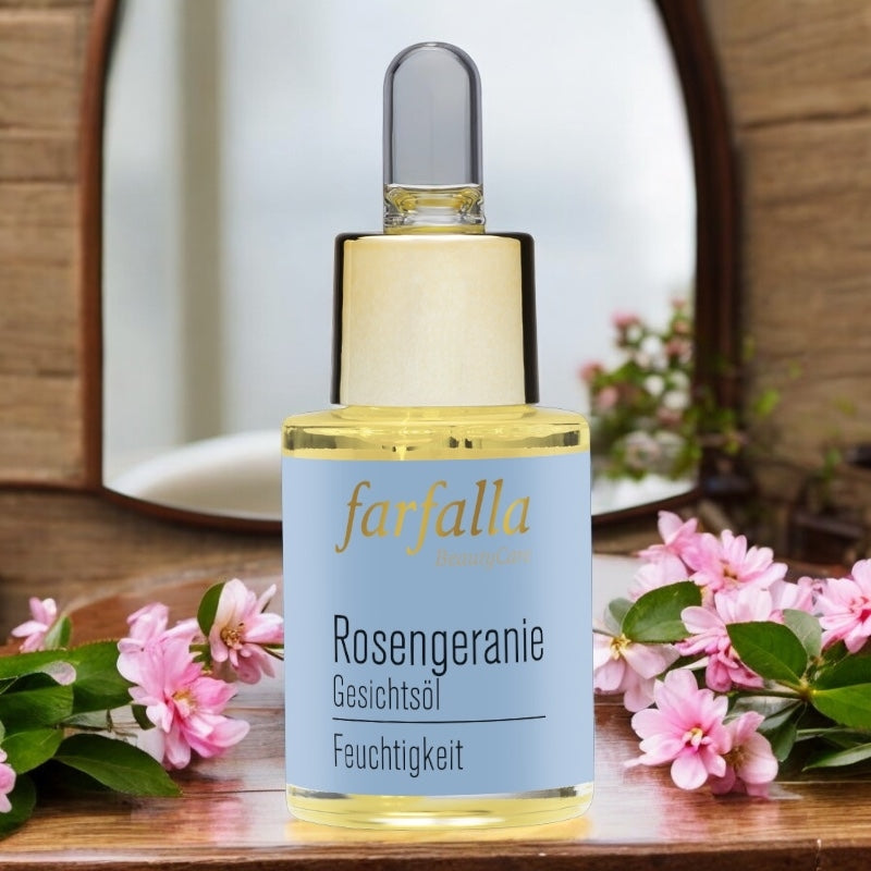 Farfalla - Feuchtigkeits-Gesichtsöl Rosengeranie BIO