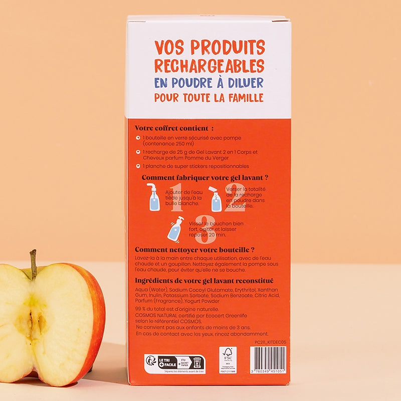 Entdeckungsset Kinder 2-in-1 Waschgel Apfel aus dem Obstgarten