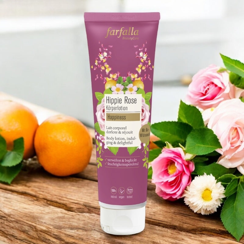 Farfalla - Lait corporel BIO rose, iris, vanille & orange 150ml