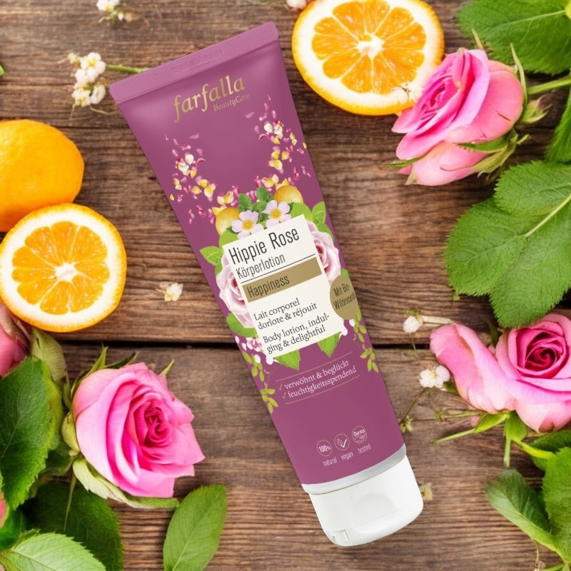 Farfalla - Lait corporel BIO rose, iris, vanille & orange 150ml