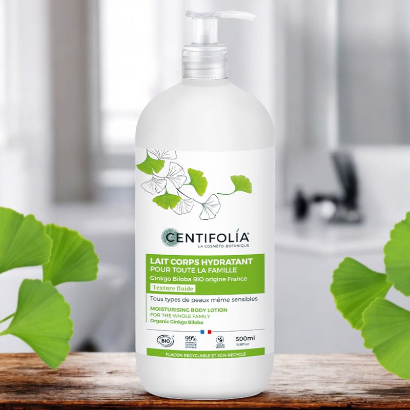 Centifolia - Lait corps hydratant famille BIO ginkgo biloba 400ml