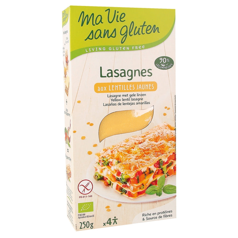 Bio-Lasagne aus gelben Linsen - 250 g - Mein glutenfreies Leben