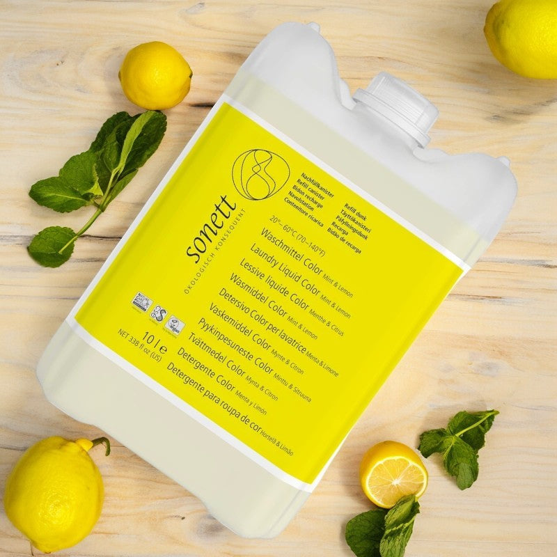 Lessive liquide couleur menthe & lemongrass ECO 10l - Sonett