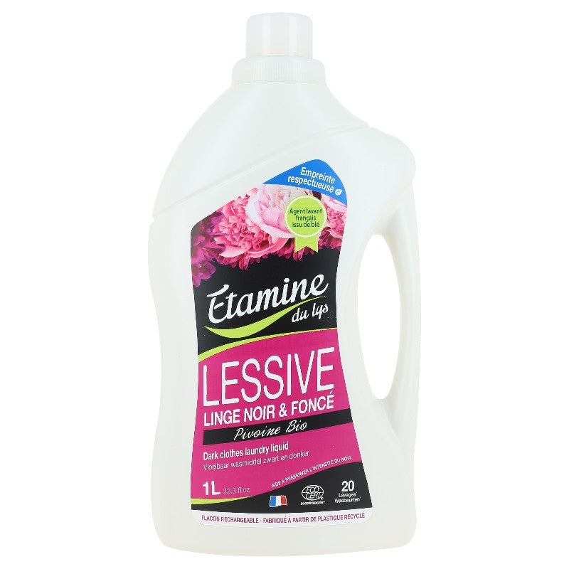 Etamine du Lys - Lessive liquide linge noir & foncé pivoine 1l