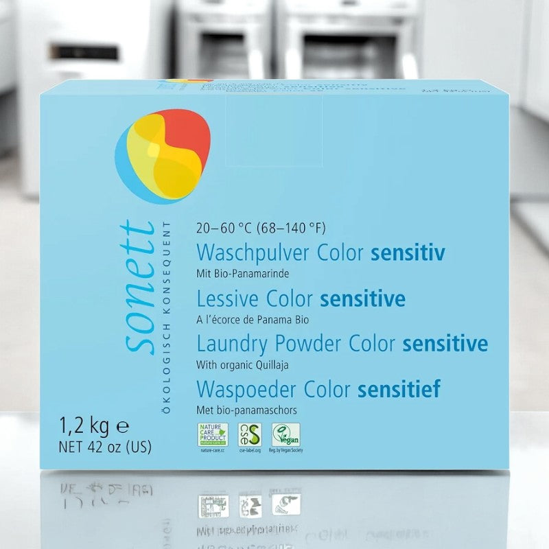 Lessive poudre couleur sensitive sans parfum ECO 1,2kg - Sonett