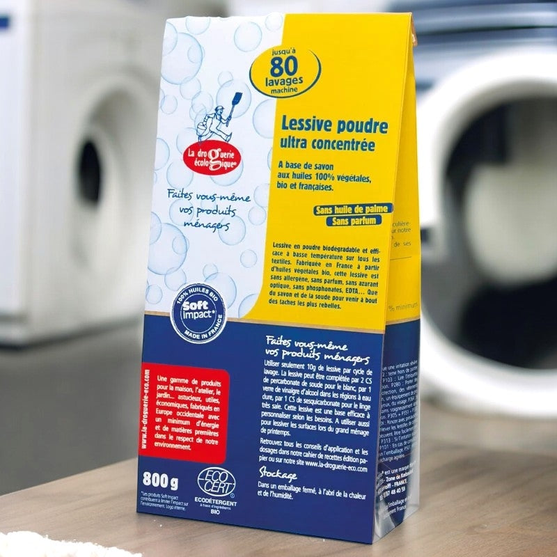 Lessive poudre ultra-concentrée 800g - La Droguerie Écologique