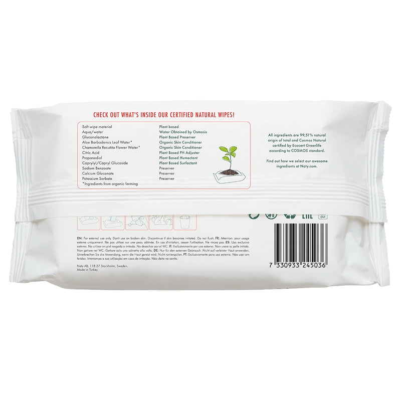 Lingettes bébé enrichies à l'aloe vera ECO sans parfum