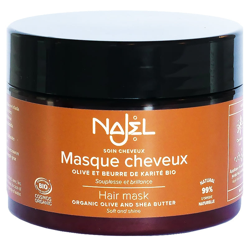 Masque cheveux BIO - souplesse & brillance - olive & karité