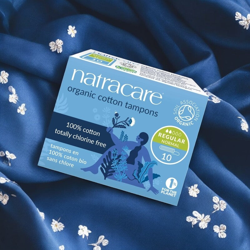 Mini tampons bio sans applicateur Regular flux léger à moyen Natracare - 10 pièces