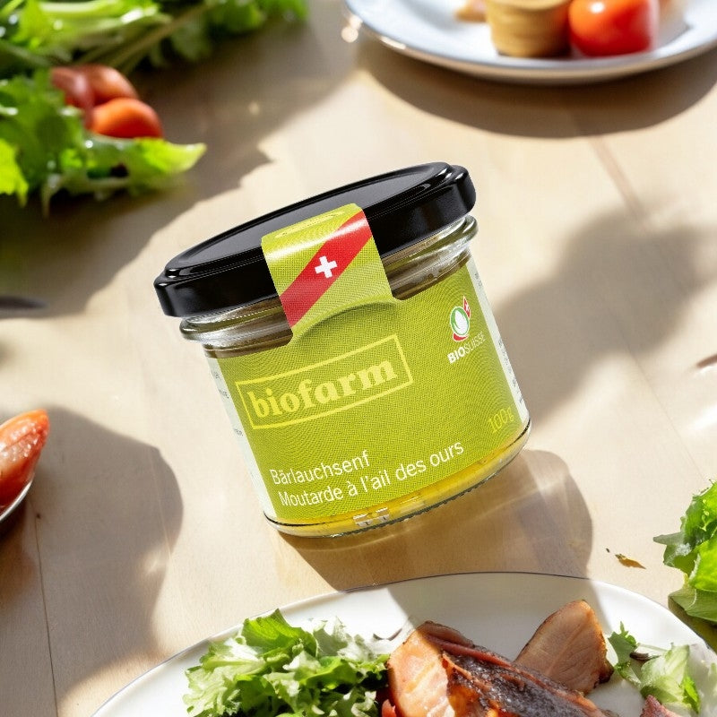 Biofarm - Moutarde à l'ail des ours suisse BIO 100g