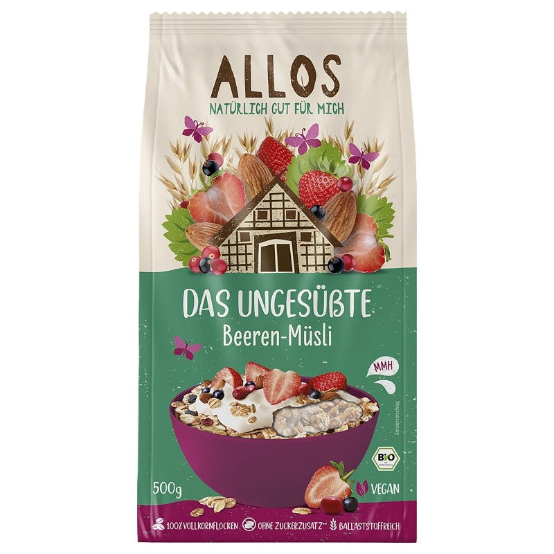 Allos - Müsli rote Früchte ohne Zuckerzusatz BIO 500g