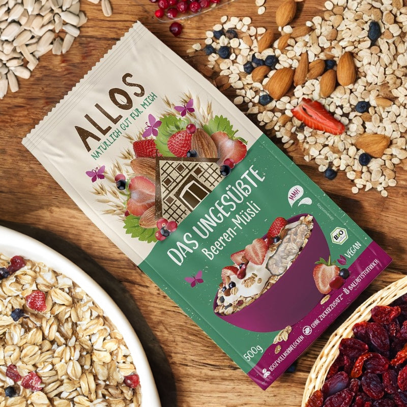 Allos - Müsli rote Früchte ohne Zuckerzusatz BIO 500g