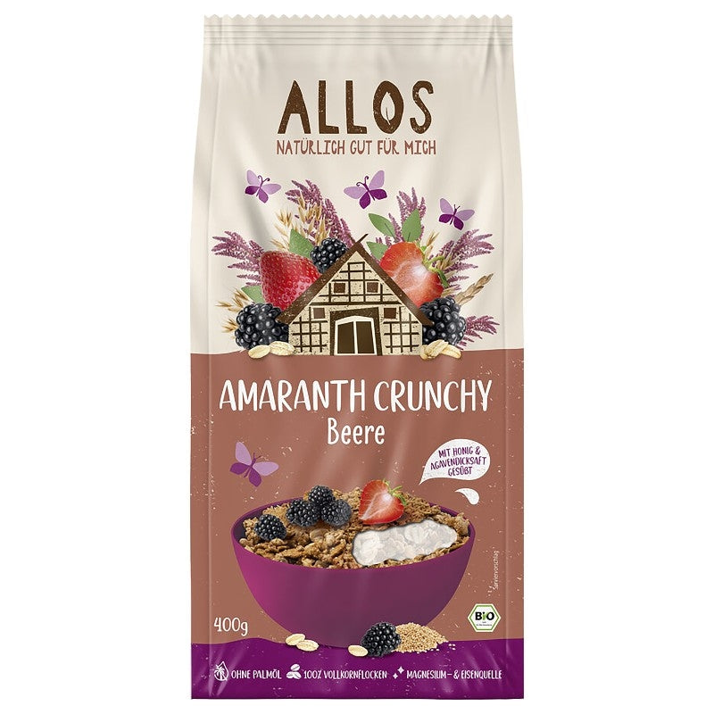 Allos - Müesli croustillant amarante & fruits rouges BIO 400g