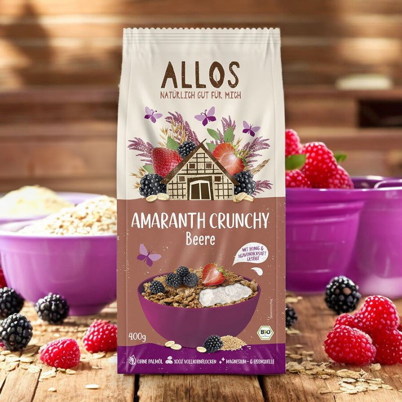 Allos - Müesli croustillant amarante & fruits rouges BIO 400g