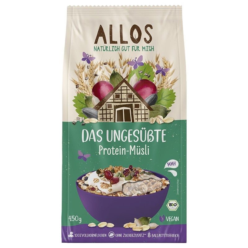 Allos - Proteinmüsli ohne Zuckerzusatz BIO 450g