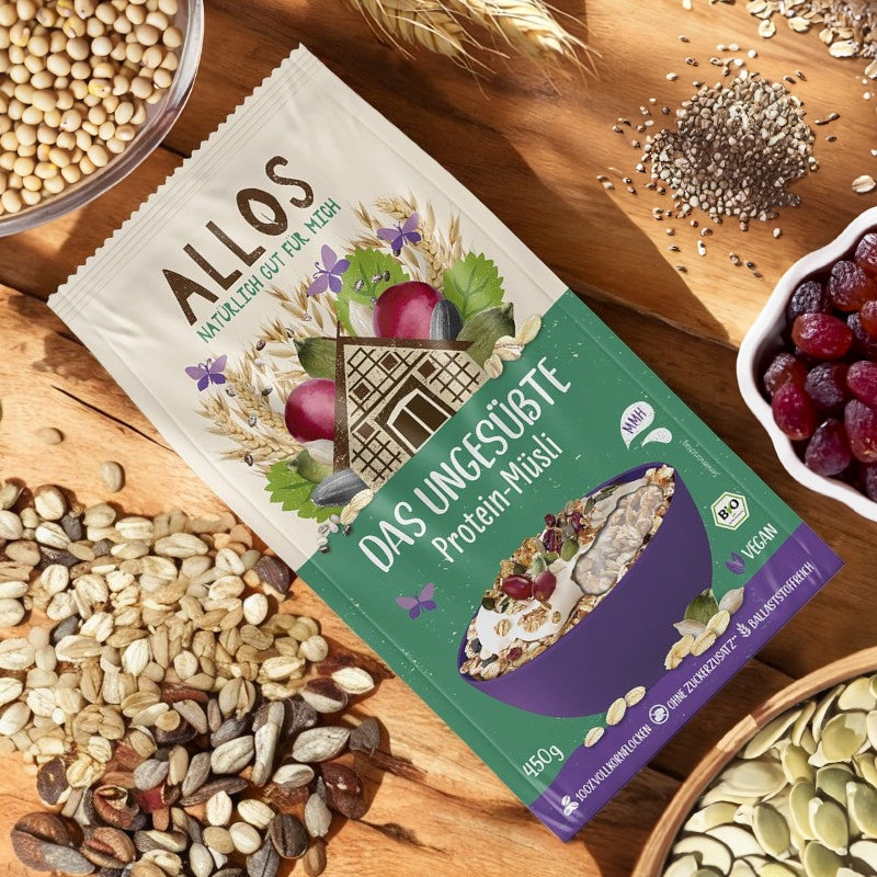 Allos - Proteinmüsli ohne Zuckerzusatz BIO 450g