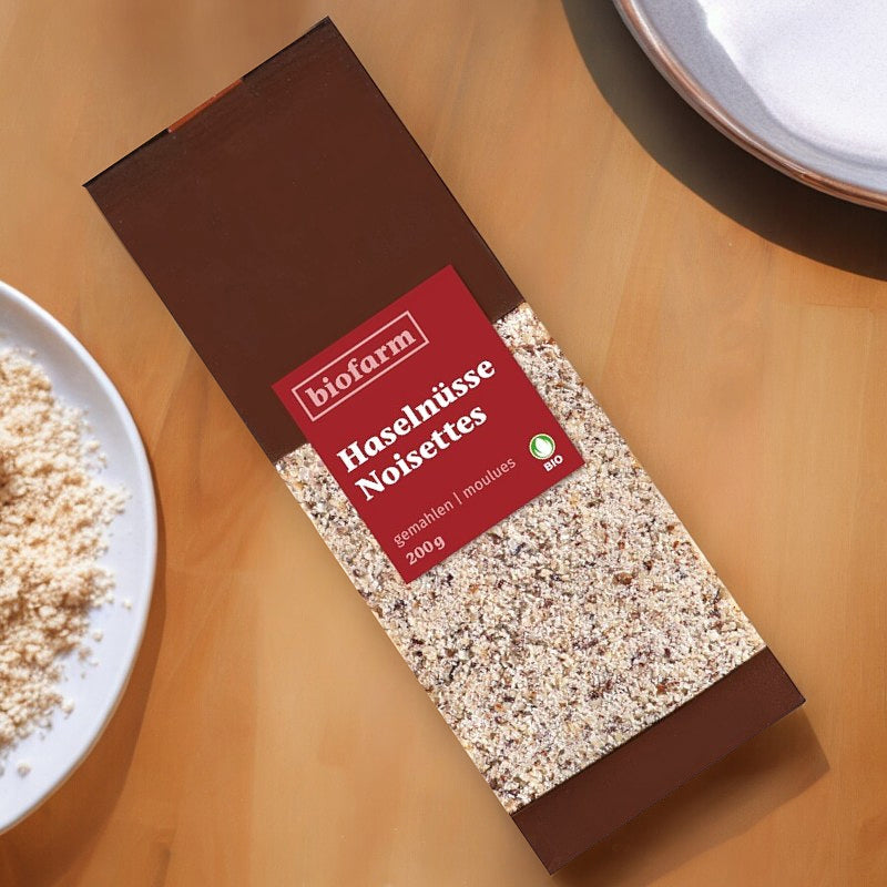 Biofarm - Bio-Haselnüsse, gemahlen 200g