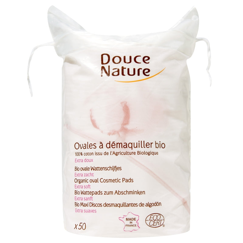 Douce Nature - Ovales à démaquiller en coton BIO 50 pièces
