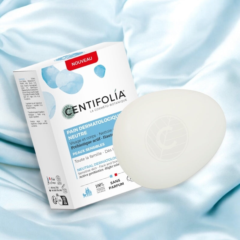 Centifolia - Neutrale dermatologische rückfettende Seife ohne Parfüm BIO 85g