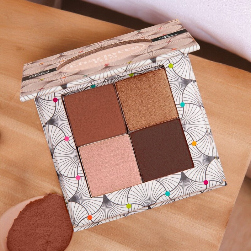 Charlotte Bio - Palette fards à paupières nude brun BIO 4x1.4g