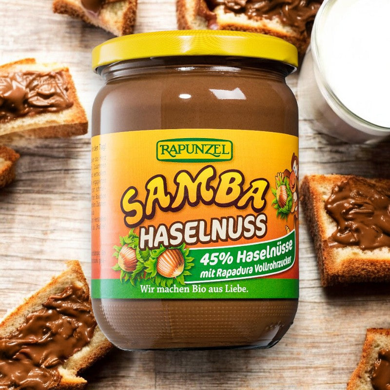Pâte à tartiner chocolatée aux noisettes Samba BIO