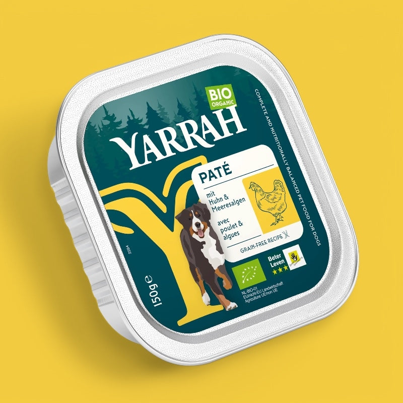 Pâté poulet avec algues marines pour chien BIO