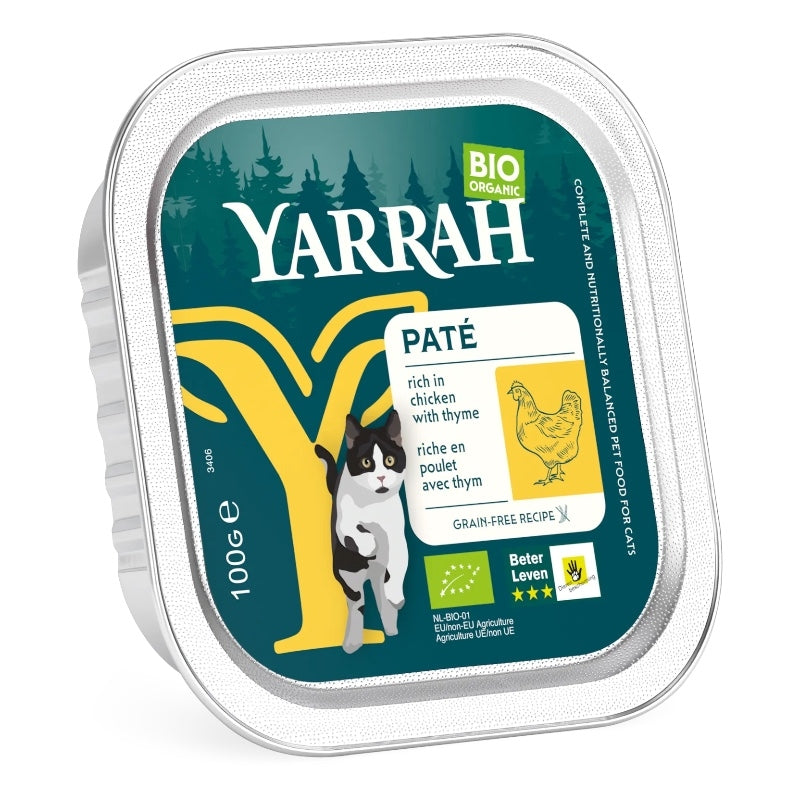 Pâté poulet avec thym pour chat BIO