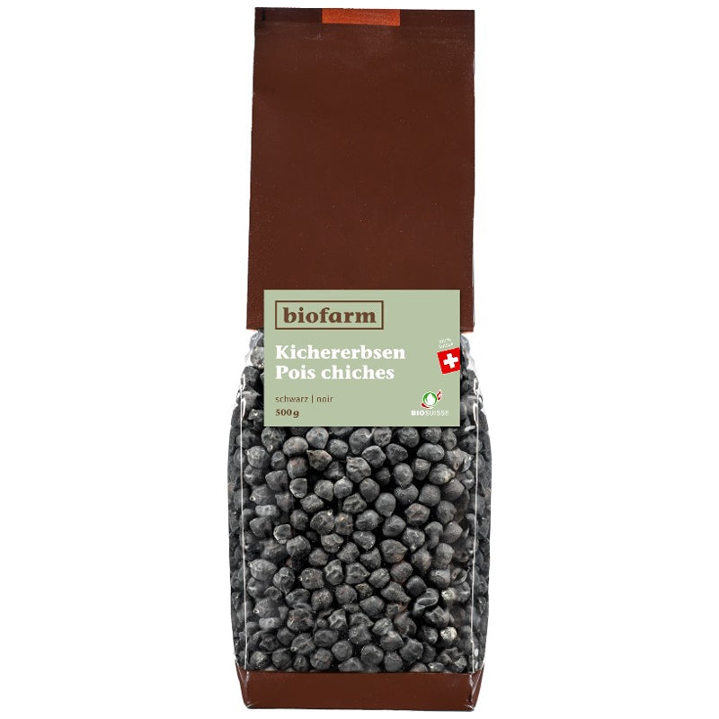 Biofarm - Pois chiches noirs suisses BIO 500g