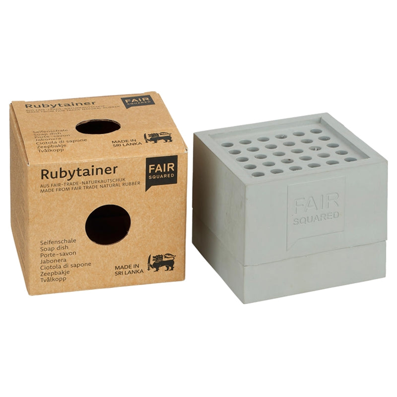Fair Squared - Graue Seifenhalter aus Naturkautschuk 1 pièce