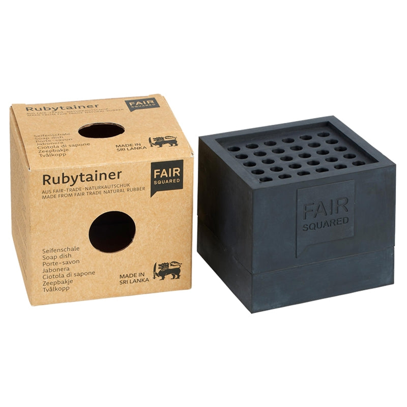Fair Squared - Schwarze Seifenhalter aus Naturkautschuk 1 pièce
