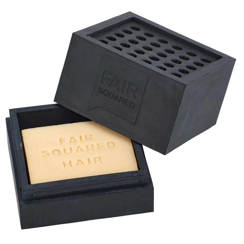 Fair Squared - Schwarze Seifenhalter aus Naturkautschuk 1 pièce