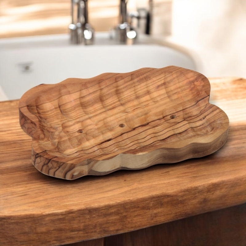 Anaé - Porte savon rectangle en olivier