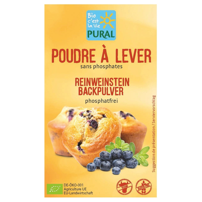 Poudre à lever sans phosphates BIO 3x21g