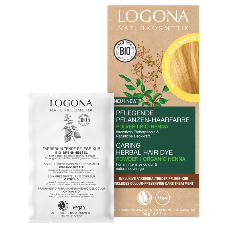 Poudre colorante végétale BIO blond doré Logona 100g