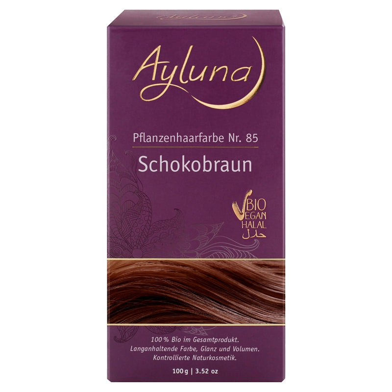 Ayluna - Poudre colorante végétale BIO N°85 chocolat 100g