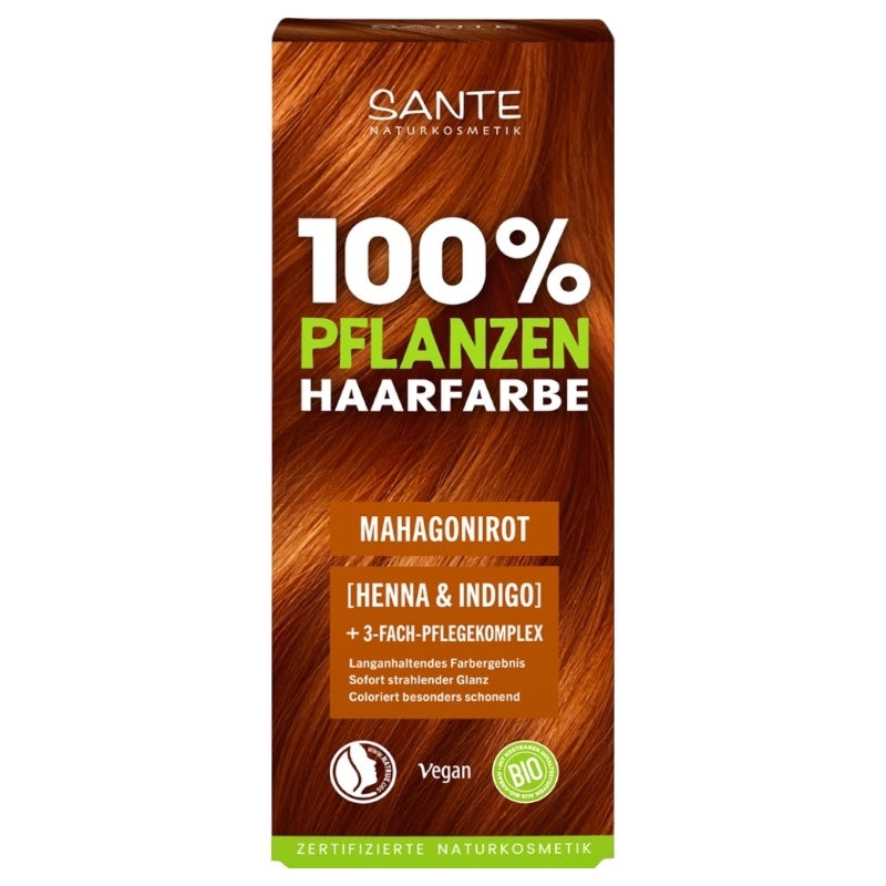 Poudre colorante végétale BIO rouge acajou