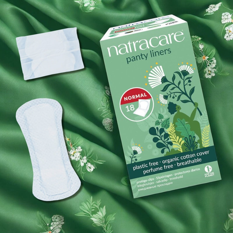Protège-slips bio Normaux Natracare - coton GOTS, usage quotidien (18 pièces)