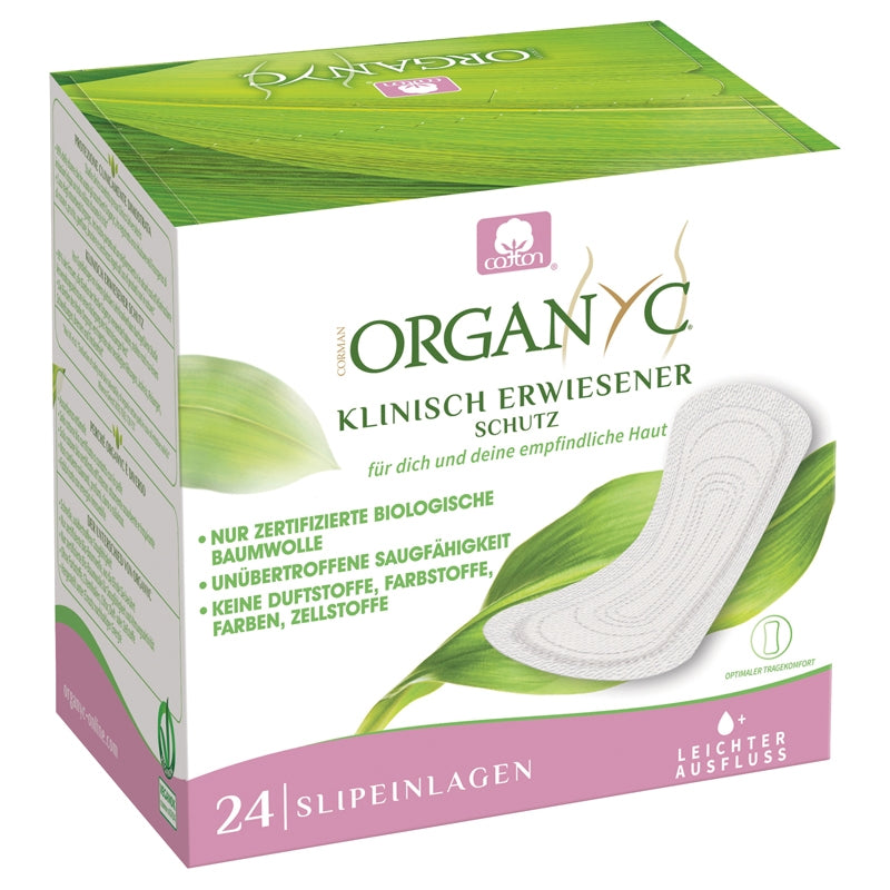 Protège-slips bio Normaux Organyc en pochette individuelle - coton GOTS (24 pièces)