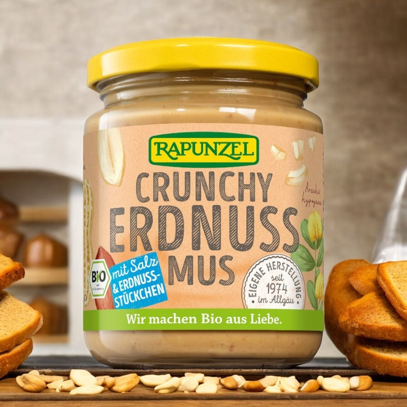 Purée de cacahuètes avec sel Crunchy BIO