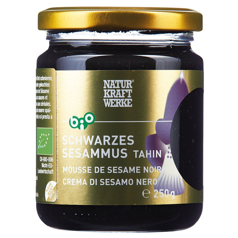 Purée de sésame noir bio 250 g - tahini noir (tahin) | NaturKraftWerke