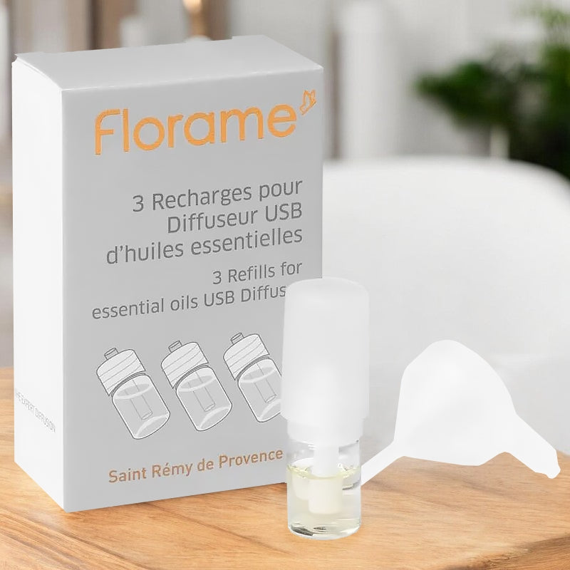 Florame - Recharges diffuseur USB 3 pièces