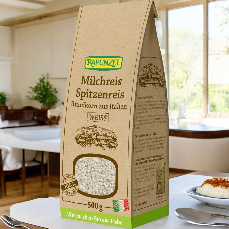 Bio-Rundkornreis, weißer Milchreis - 500 g - Rapunzel