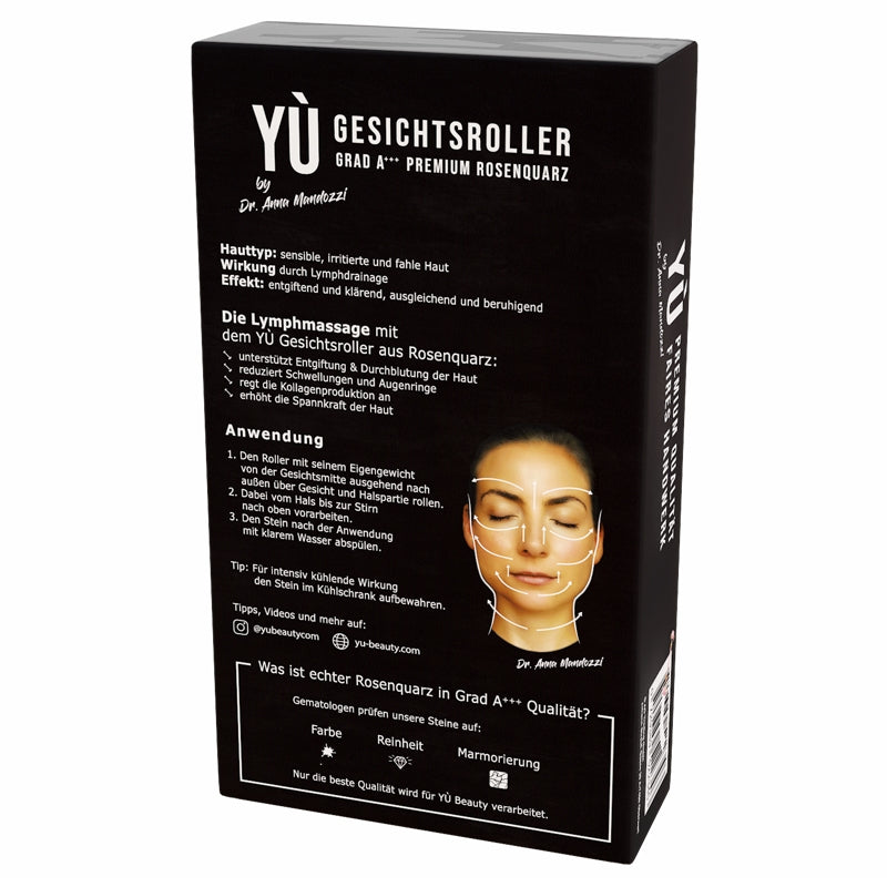 Rosenquarz-Gesichtsmassageroller - Yù Beauty