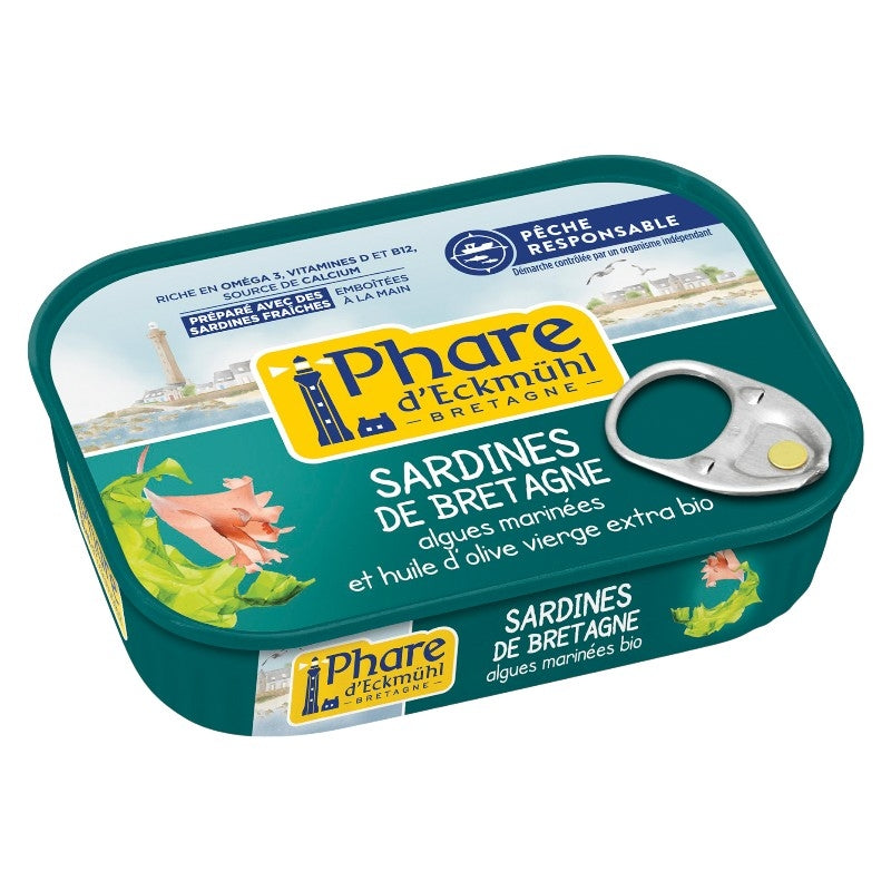 Sardines au tartare d'algues & huile d'olive BIO 135g