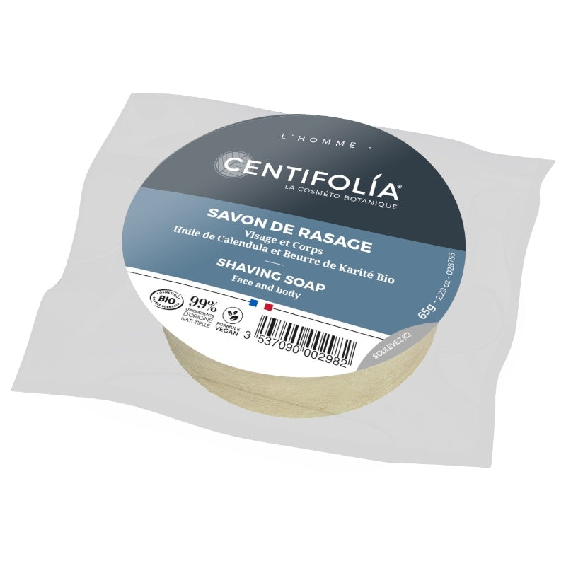 Centifolia - Savon à barbe homme en sachet BIO calendula & karité 65g