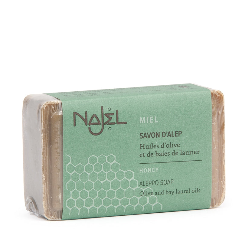 Savon d'Alep au miel - huiles d'olive et baies de laurier