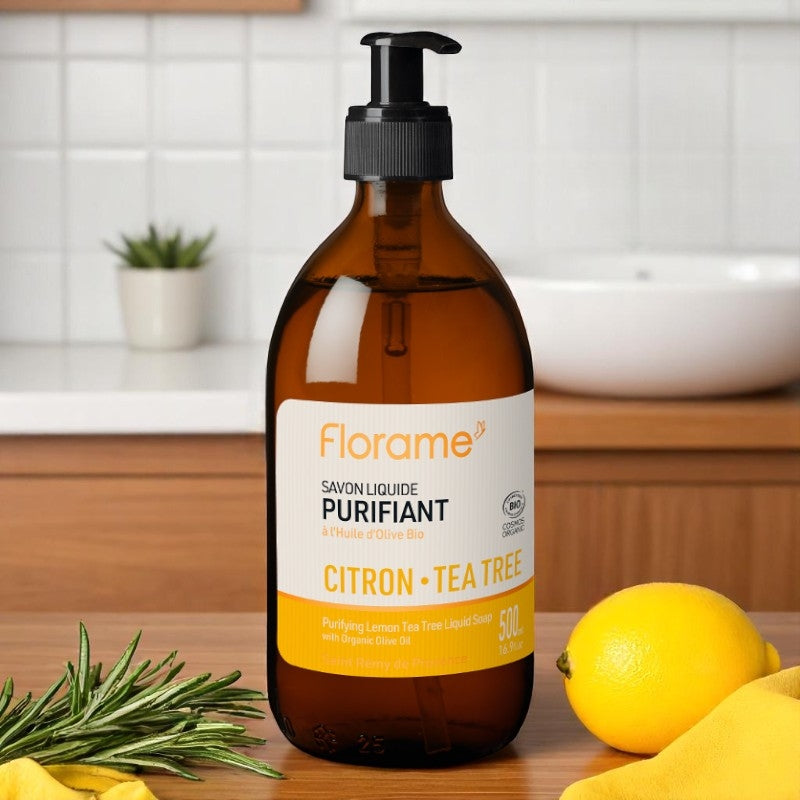 Florame - Savon liquide BIO citron & tea tree 500ml